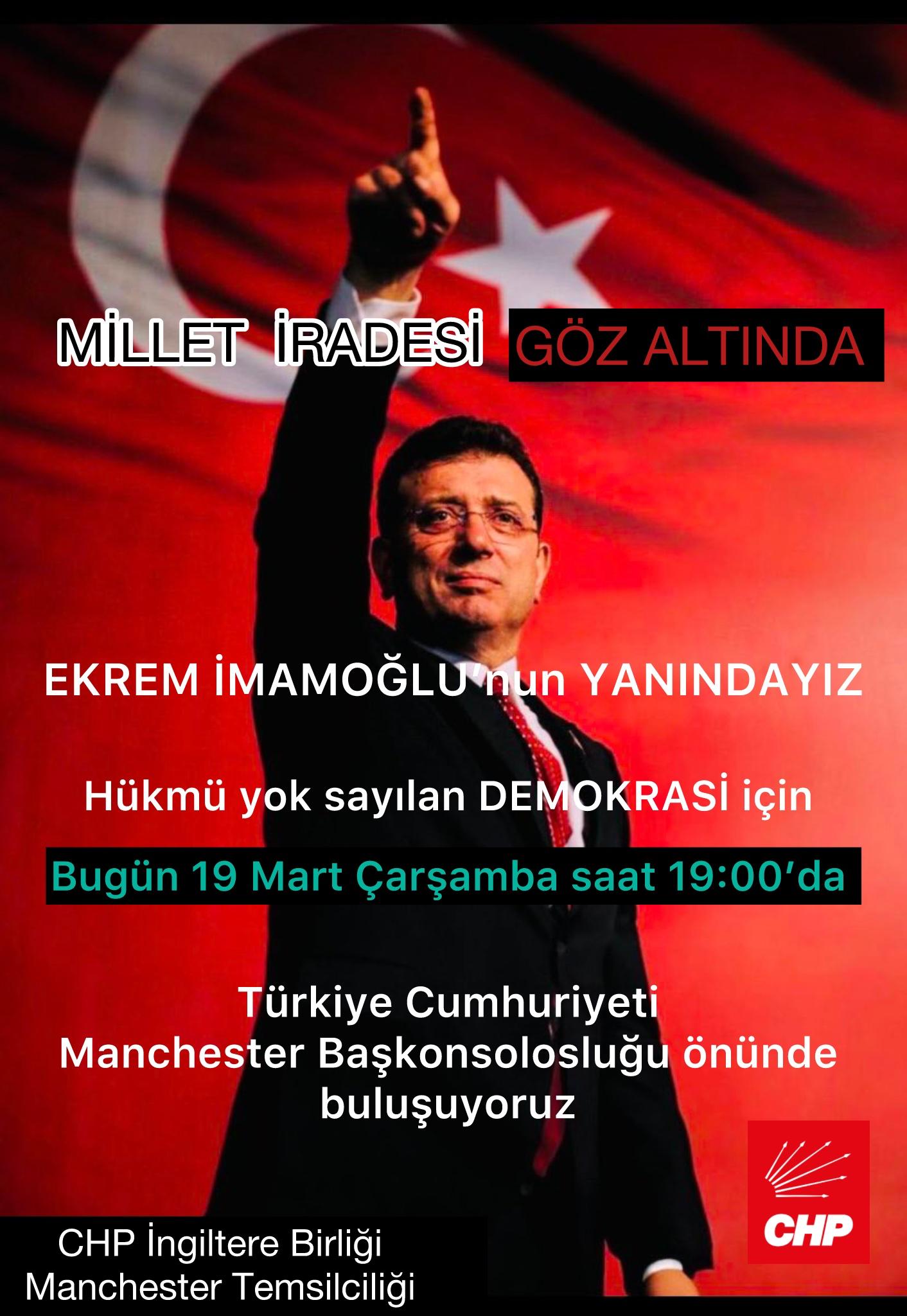19 Mart 2025 – Manchester’da Adalet, Hukuk ve Demokrasi İçin Basın Açıklaması
