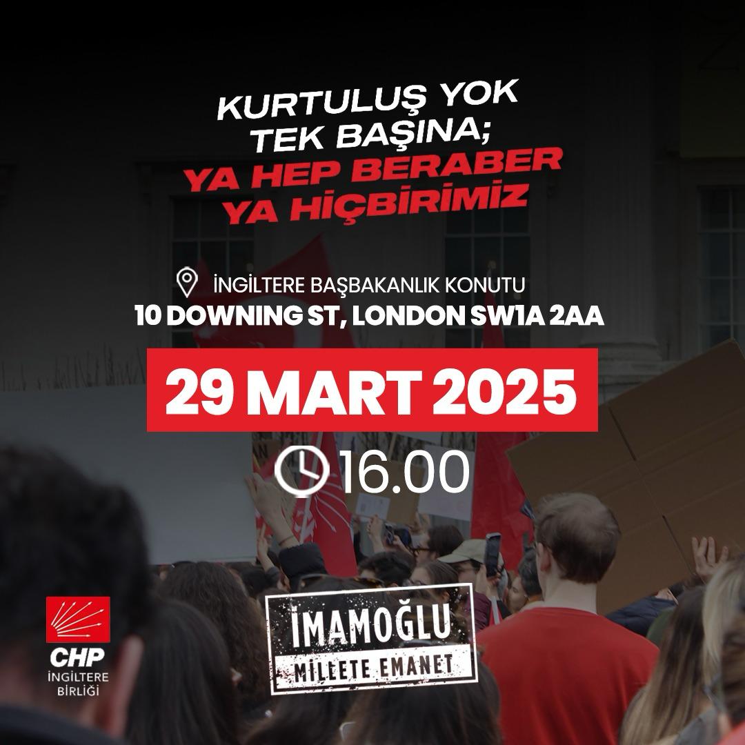 29 Mart 2025 | İkinci Kez Meydanlardayız: Adalet, Eşitlik ve Özgürlük İçin